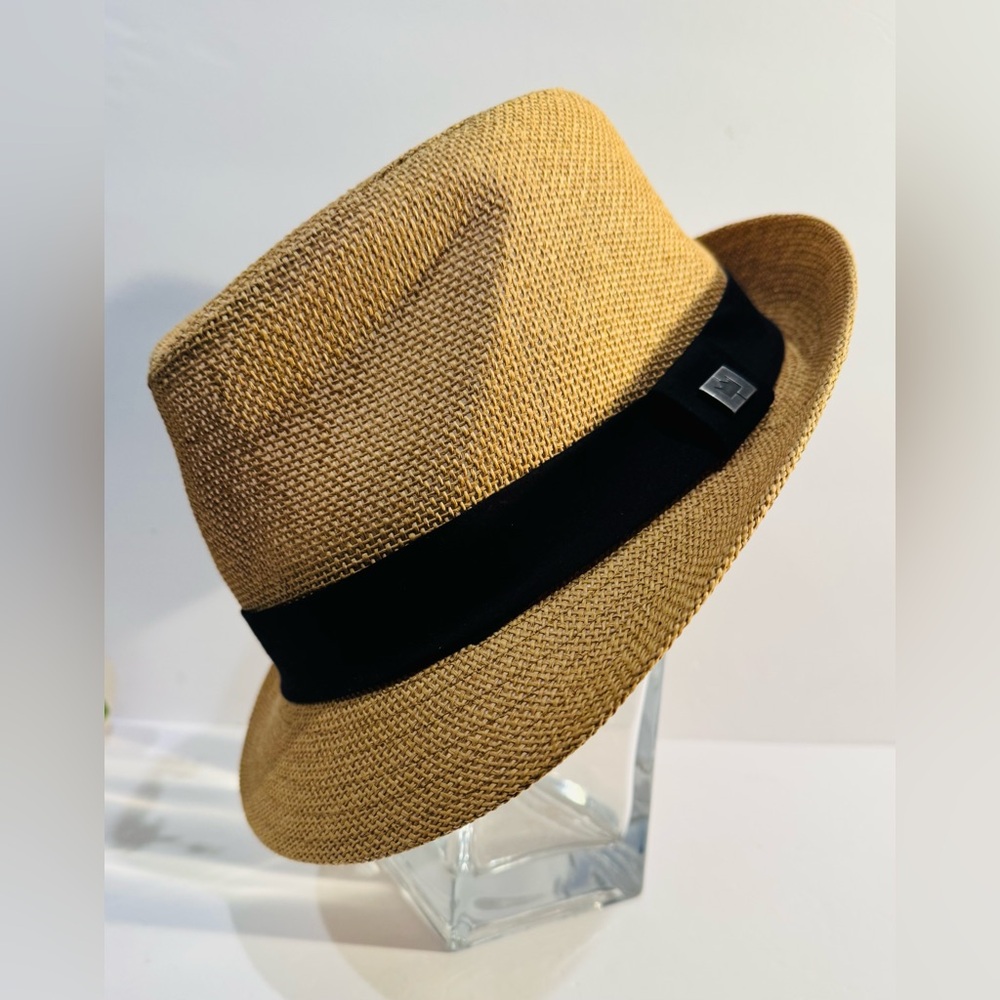Men’s Fedora by Nathaniel Cole Tan with Black Band NWT Size S/M